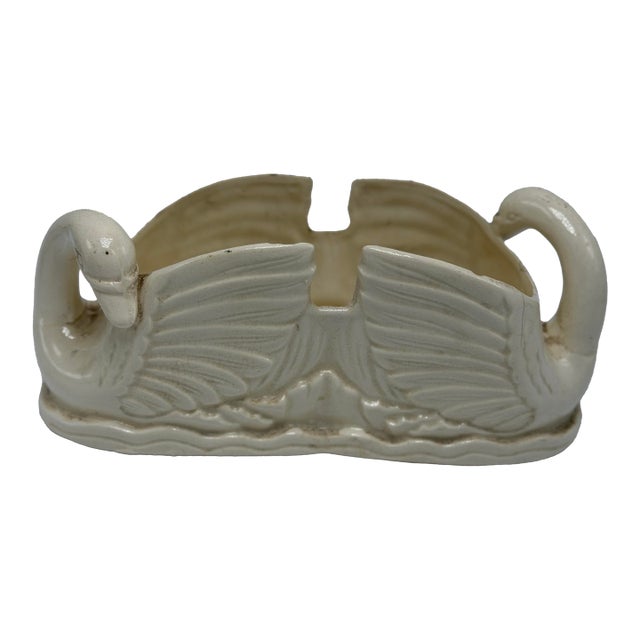 Vintage Ceramic Swan Planter For Sale