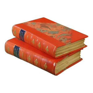 Book Fine Binding Satires & Pomes by Andrue Marvell 1892 London 2 Vol. Hardcover