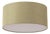 Stretch Flush Mount Ceiling Light 18" D - Mid Century, Linen Drum Shade, Brass Canopy, Dimmable, Bulb Included For Sale