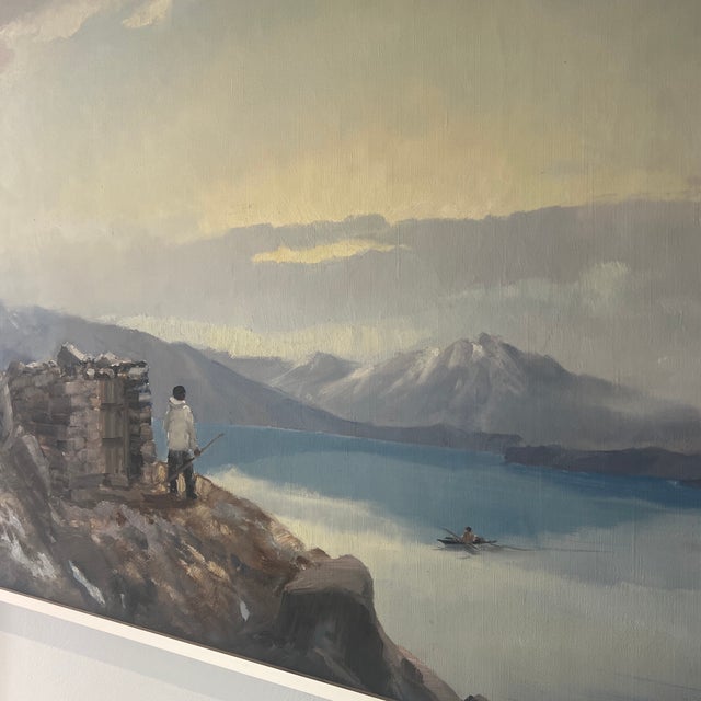 20 Th Century European School Oil on Canvas Framed Signed by Danish Artist Evelyn Thorbjorn ( 1911-1985) Titled Inuit Morning For Sale In Washington DC - Image 6 of 10