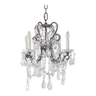 Restoration Hardware Mini Crystal Chandelier For Sale