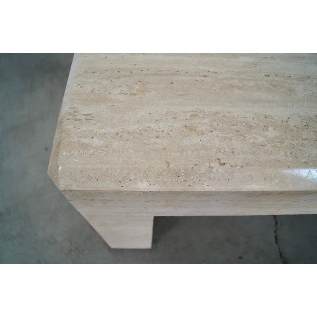 1970’s Hollywood Regency Italian Travertine Coffee Table For Sale - Image 11 of 12