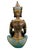 Early 21st Century Large Hand-Painted Seated Asian Deity Figure – With Lotus Bowl and Glitter Accents For Sale - Image 5 of 16