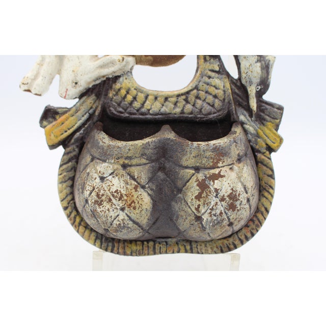 Mid-Late 19th Century American Cast Iron Hunt Motif Wall Match Holder For Sale - Image 9 of 9