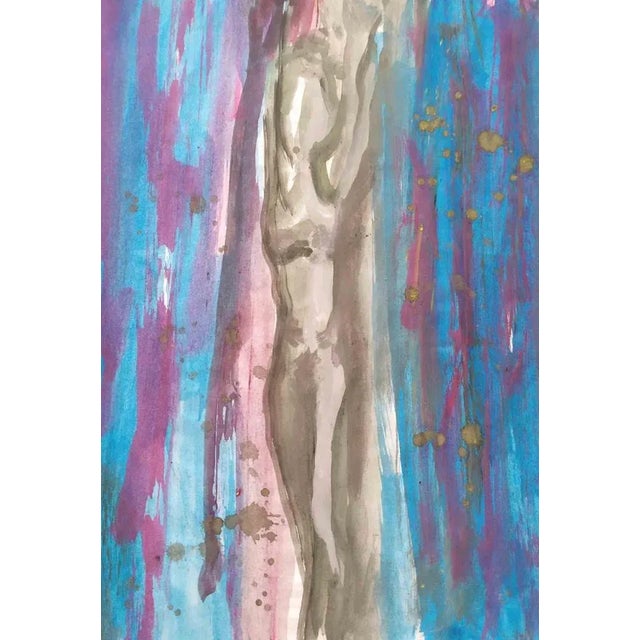 Contempologyc, Velature, Original Tempera on Paper, 2020 For Sale - Image 4 of 4