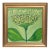 Original Allium Flower Painting in Brushed Gold Frame, Oil on Canvas, 14.5" X 14.5" by Tatiana Duperault For Sale