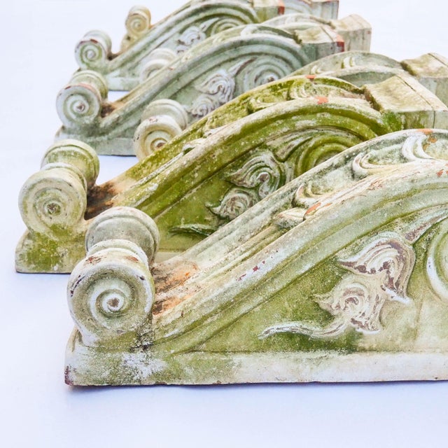 9th Century 8 Architectural Terracotta Brackets, Set of 8 For Sale - Image 4 of 8