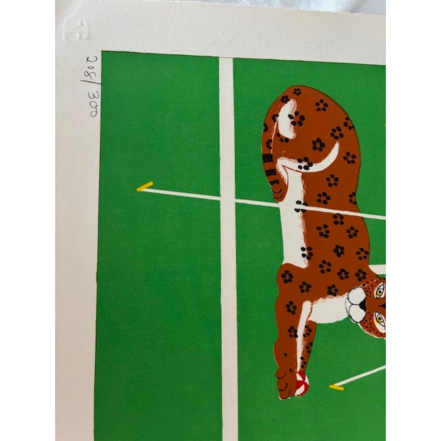 Contemporary 1970s Tennis Lithograph by Mark Sabin For Sale - Image 3 of 4