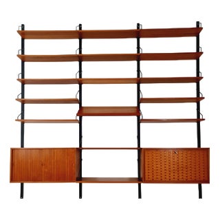 Large Mid-Century Modern Danish Teak Wall Unit by Poul Cadovius for Cado, Denmark, 1960s For Sale