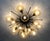 Metal 21st Century Mezzo Bronze Amber Bubbles Murano Flush Mount by Fabio LTD For Sale - Image 7 of 9
