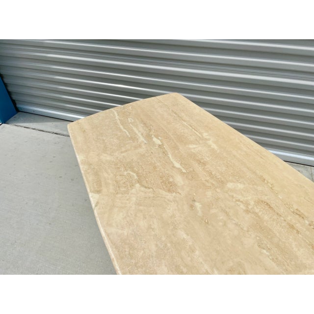 1970s Vintage Italian Marble Console Table For Sale - Image 10 of 13