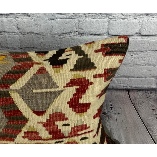Turkish 16 x 24 Kilim Pillow Turkish Cushion Byzantine Beauty Pillow Cushion Cover For Sale - Image 3 of 4