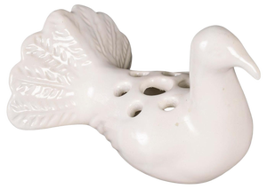 Art Nouveau White Porcelain Brush Display, 20th Century