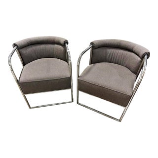 1990s Ralph Lauren Mercer Club Chairs, a Pair For Sale