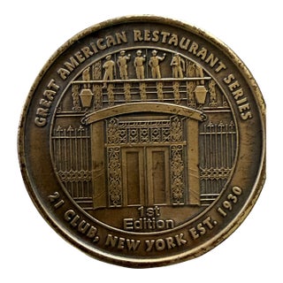 "21" Club New York Bronze Coin For Sale