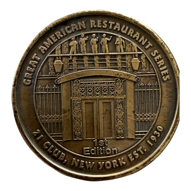 "21" Club New York Bronze Coin For Sale