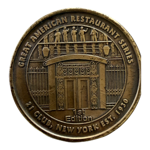 "21" Club New York Bronze Coin