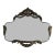 Antique Ornate Gilt Wall Mirror With Hand-Painted Porcelain Plaque For Sale