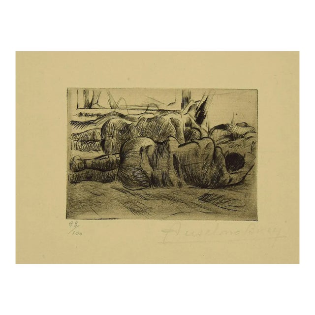 Anselmo Bucci, Military, Etching, 1917 For Sale