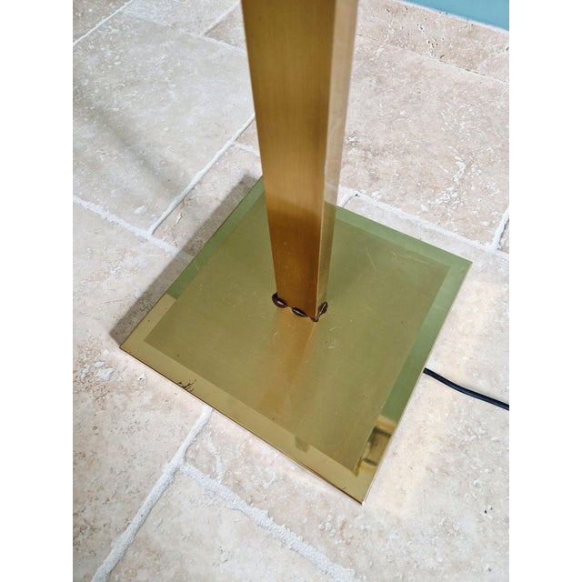 Hollywood Regency Brass Floor Lamp with Counterweight System, 1970s For Sale - Image 9 of 18