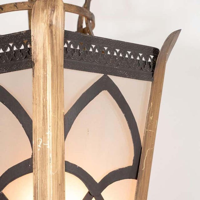 1960s Vintage Gilt Metal Lantern For Sale - Image 5 of 12