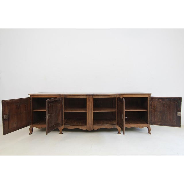 Provincial Louis XV French Walnut Enfilade or Sideboard, 1800s For Sale - Image 12 of 18