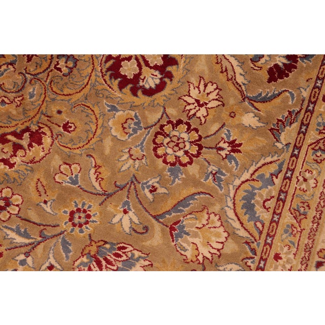 Shabby Chic 1990's Pak-Persian Brown/Gold Wool Rug - 6'1'' X 8'11'' For Sale In New York - Image 6 of 9