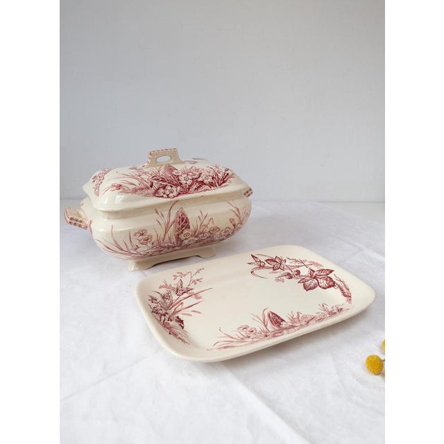 Antique English Tureen with Plate Francis & Co Primrose C., 1860 For Sale - Image 5 of 13