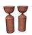 2000 - 2009 Pair of Vintage Woven Wicker Urn Planters on Cylindrical Pedestals For Sale - Image 5 of 12