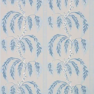 Sister Parish Palms Wallpaper in Cornwall Blue