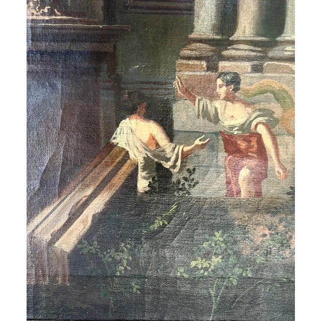 Architectural Capriccio of Roman Ancient Ruins With Figures. For Sale - Image 12 of 13
