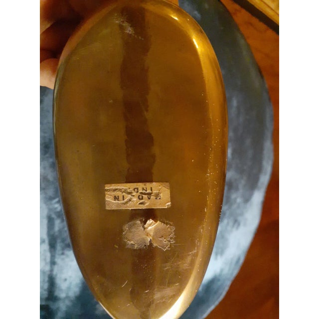 Indian 1970s Solid Brass Duck Figurine Made in India For Sale - Image 3 of 9