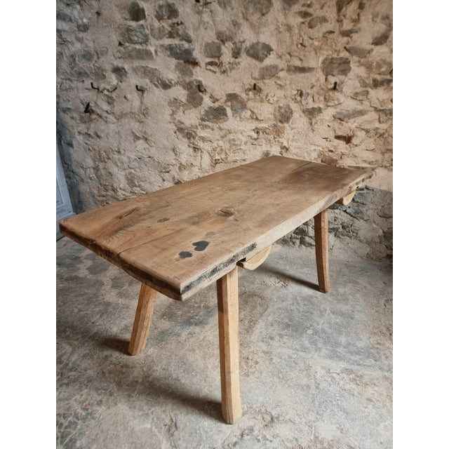 Primitive Oak Worktable, Hungary, 1910s For Sale - Image 17 of 17
