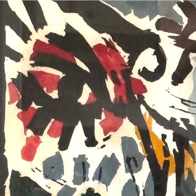 Abstract 1989 Woodblock Print by Charlie Hewitt Titled "Memorial- Ii" For Sale - Image 4 of 7