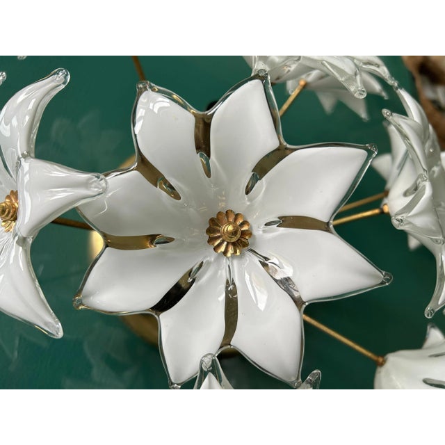Gold Loves Me Loves Me Not Murano Ceiling Light, 1970s For Sale - Image 8 of 10