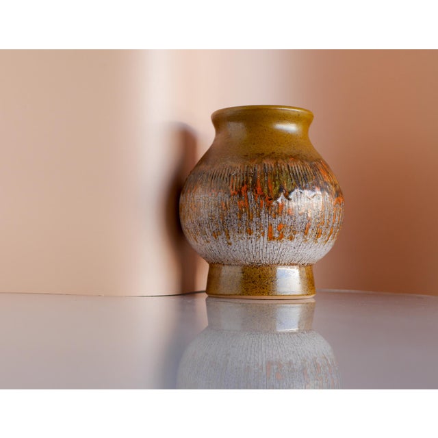 Mid-Century Scandinavian Modern Art Pottery Vase in Ceramic from Tilgmans, Sweden For Sale - Image 5 of 12