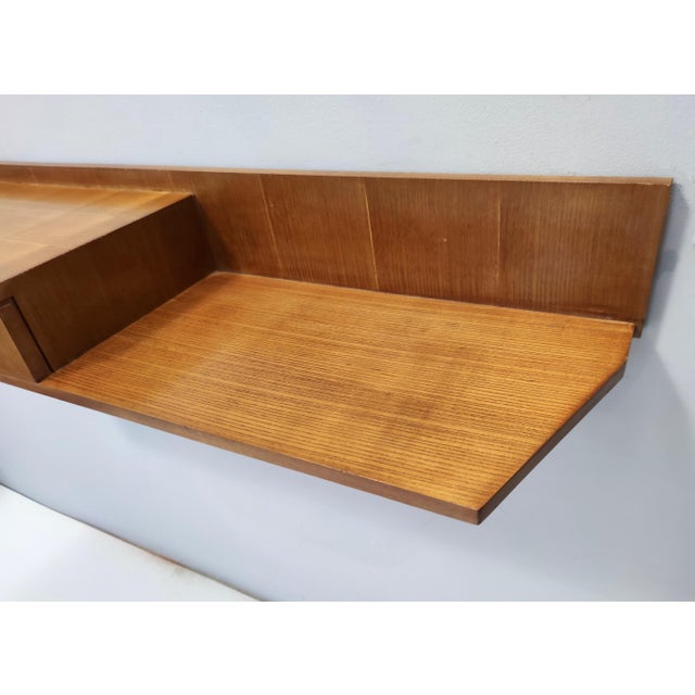 Beech and Durmast Wall-Mounted Console Table, Italy, 1950s For Sale - Image 12 of 17