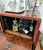 1950s Vintage Italian Art Deco Veneer Burl Wood Dry Bar Cart Cabinet, 1950s For Sale - Image 5 of 10