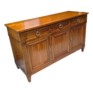 Vintage Kindel Furniture French Regency Louis XVI Style Cherry Wood Server For Sale