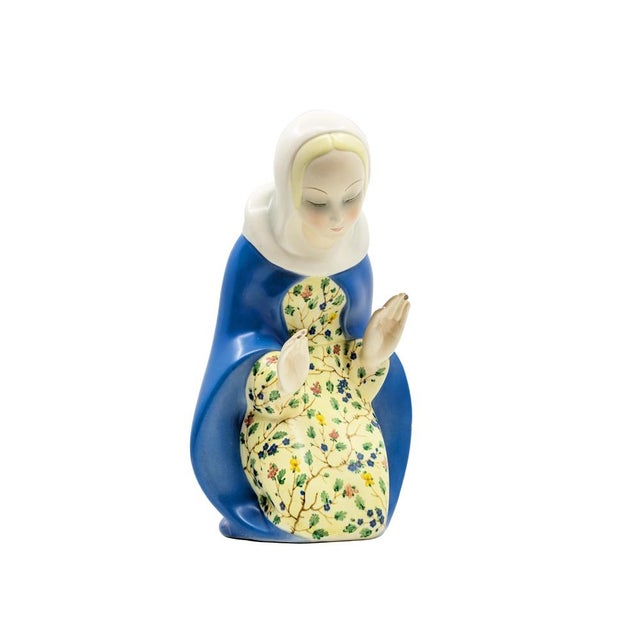 Ceramic Madonna Hand-Decorated by Paola Bologna for Lenci, Turin, 1935 For Sale - Image 17 of 17