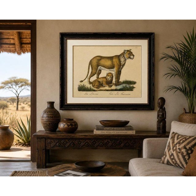 Black Brodtmann, Lioness and Cub, 1816, Lithograph For Sale - Image 8 of 9