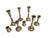 Mid 20th Century Vintage Brass Candlestick Holders- Set of 8 For Sale - Image 5 of 8