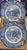 A striking pair of Liberty Blue plates depicting Washington at Valley Forge—an iconic moment in American history, rendered...