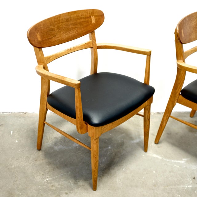 1950s Lane “Acclaim” Walnut & Ash Pair of Armchairs For Sale - Image 5 of 10