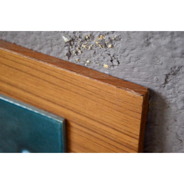 Ceramic Wall Plaque with Abstract Decoration, 1960s For Sale - Image 4 of 8