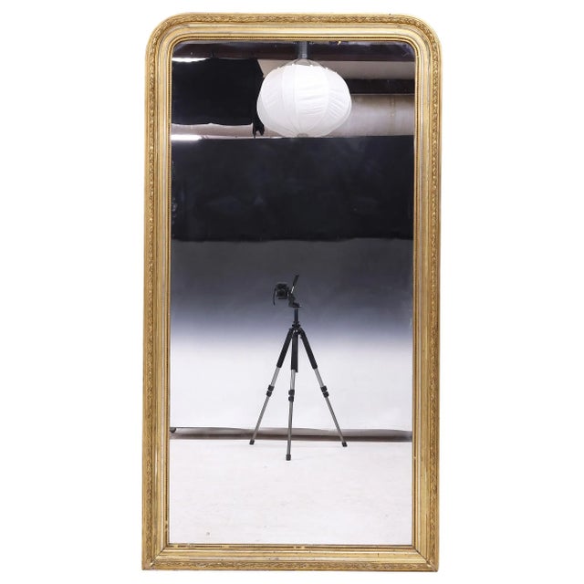 French 19th Century French Louis Philippe Giltwood Mirror For Sale - Image 3 of 4