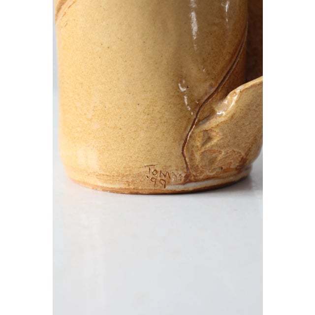 Ceramic Free Form Studio Pottery Vase Circa 1999 For Sale - Image 7 of 13