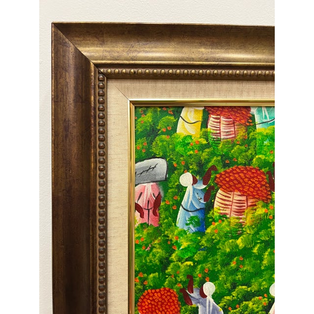 Plastic Vintage Outsider Art Painting For Sale - Image 7 of 8