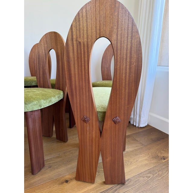 Wood 10 Giancarlo Valle Fin Dining Chairs For Sale - Image 7 of 7