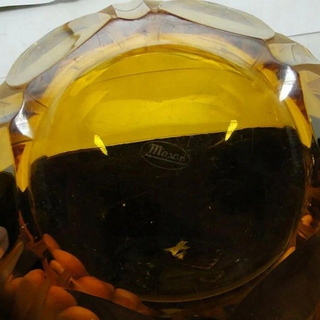 Glass Art Deco Glass Bowls from Moser, Former Czechoslovakia, 1930s, Set of 7 For Sale - Image 7 of 10